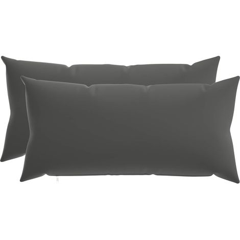 vidaXL Funda de almohada 2 pcs HEERLEN Antracita 40 x 80 cm Poliéster (1/2)