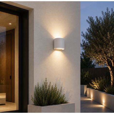 Applique Murale Extérieure LED 2x5W 100Lm/W IP65 Blanc 4000K [HO-APL07-IP65-WW] (1/5)