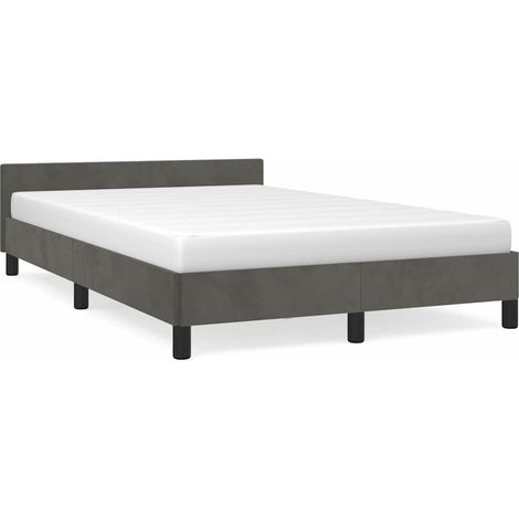 Maison Exclusive - Giroletto senza Materasso Grigio Scuro 120x200 cm Velluto (1/5)