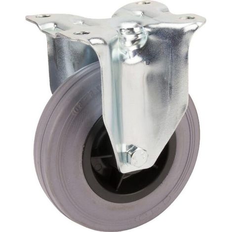 Roulettes pivotantes à bandage en caoutchouc noir TENTE 3478PIR125P62 (1/3)