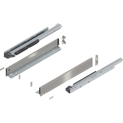 Blum Legrabox pure H M Schubladenschienen Set 1 Paar, 70kg 650mm Tip On Vollauszug, inox