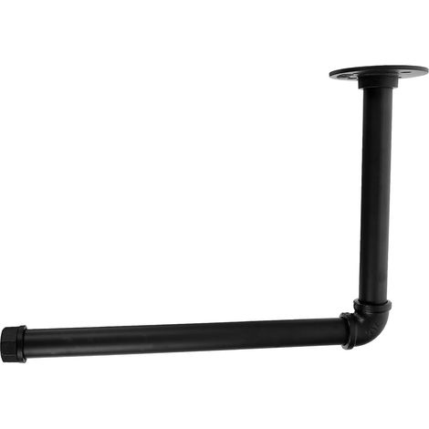 Porte-papier toilette - fer - noir - mural - pour sanitaires (1/5)