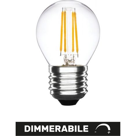 Alca power g45 5w 220v 500lm 2700k e27 lampada mini sfera a filamento dimmerabile a led