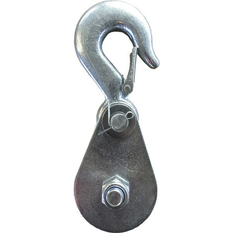 Poulie de levage 1T – Crochet pivotant en acier forgé – Bloc d'arrachage pour cordes jusqu'à 1/2" – Installation facile pour chantiers