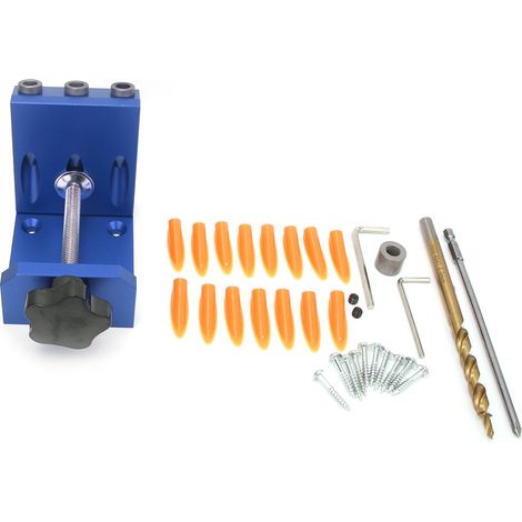 Perceuse Inclinée Guide de Perçage Précision pour Bois, Métal et Industrie (Modèle XK R3 Bleu) (1/5)