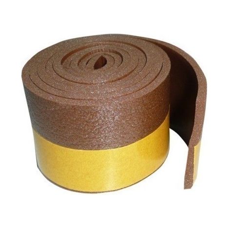 Burlete Bajo Puerta 40Mmx01Mt Tira Adhesivo Pvc Marron Burcasa (1/5)