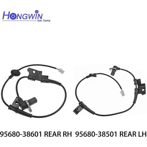 Capteur ABS de vitesse de roue arrière droit et gauche compatible avec Hyundai Sonata 2.4L 2.7L 2003 2004 2005 95680-38601 95680-38501 5S7800 ALS1679 (arrière droit et gauche) (1/5)