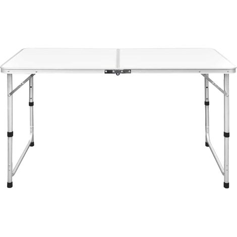 Table pliable de camping Hauteur réglable Aluminium 120x60 cm