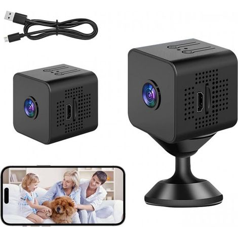Caméra domestique intelligente,caméra de surveillance sans fil haute définition avec support magnétique et batterie intégrée de grande capacité