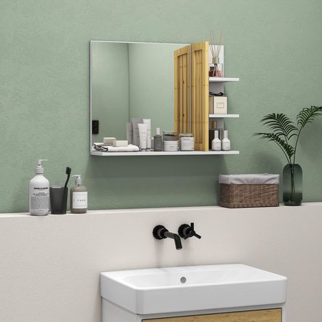 Miroir Mural de Salle de Bain 45 x 15 x 58,5 cm Blanc (1/5)
