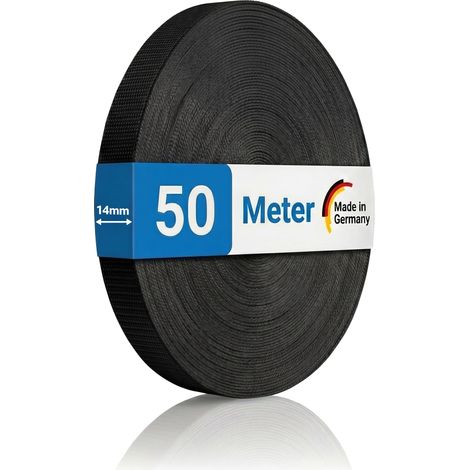 Sangle de volet roulant de 50 m - Mini 14 mm - Pour porte et fenêtre - Résistante à la déchirure et aux UV - En gris, blanc, beige, marron, noir (1/5)