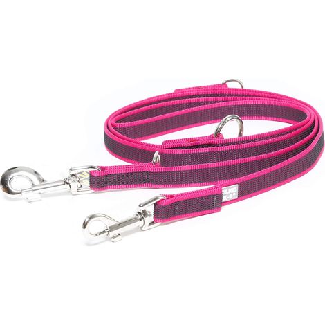 Julius-K9 Color & Gray Guinzaglio Regolabile, 20 mm x 2.2 m, Rosa (1/5)