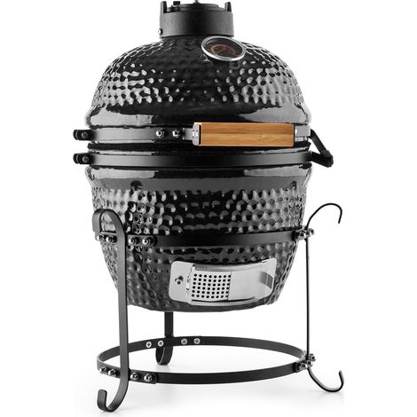 Klarstein – Kamado-Grill barbecue en céramique 11 pouces – Grille en acier inoxydable – Fumoir avec paroi de 2 cm – Support sur roulettes (1/5)