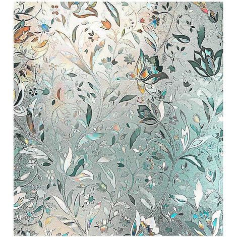 3D-Regenbogen-Fensterfolie, Buntglas-Effekt, statisch haftende Vinylfolie, klebstofffrei, blickdicht, Sichtschutz – 45 x 100 cm (1/5)