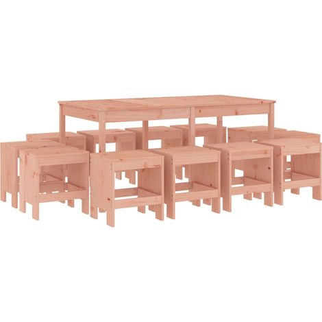Maison Exclusive - Ensemble à manger de jardin 13 pcs bois massif de Douglas (1/5)