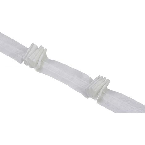 Gardinia Faltenband weiß, 10 m Faltenband