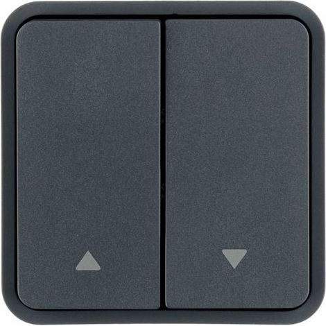 Enjoliveur poussoir volets 2 touches KNX Cubyko gris (WNT982)