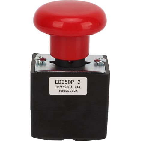 Oy Metal Emergency Stop Switch Replacement for Most Forklifts 96V 250A Service Stop Button for Electric and Pallet Trucks. (1/5)