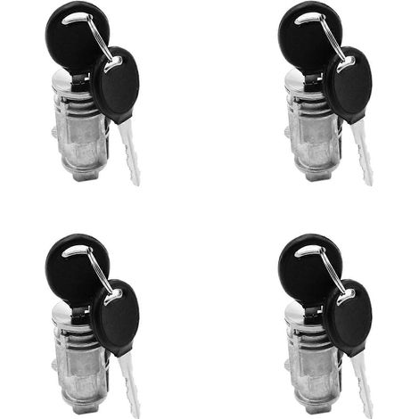 4 cylindres de serrure de contacteur à clé avec clés pour Chrysler Voyager, Dodge, Jeep Cherokee et Plymouth 5003843AB et 5003843AA (1/5)