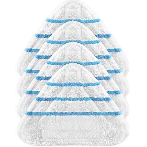 Lot de 4 housses lingettes microfibre pour balai vapeur – Lavables en machine – Nettoyage efficace sols durs (1/4)