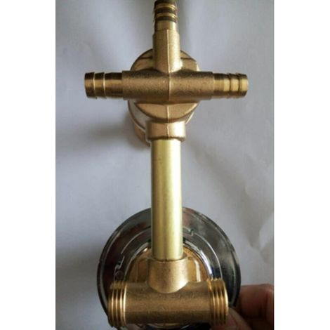 Lucky-88 – Robinet de douche mitigeur en laiton massif chromé – Technologie anti-calcaire – Installation facile – Contrôle température eau chaude/froide (1/5)