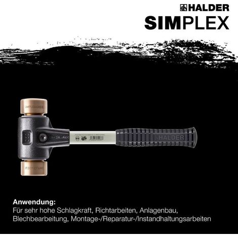 Massette SIMPLEX Fiber40mm cuivre Halder (1/5)