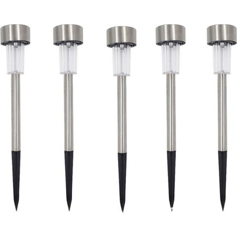 Set mit 5 LED-Solarklemmen-Gartenlampen zum Bepflanzen
