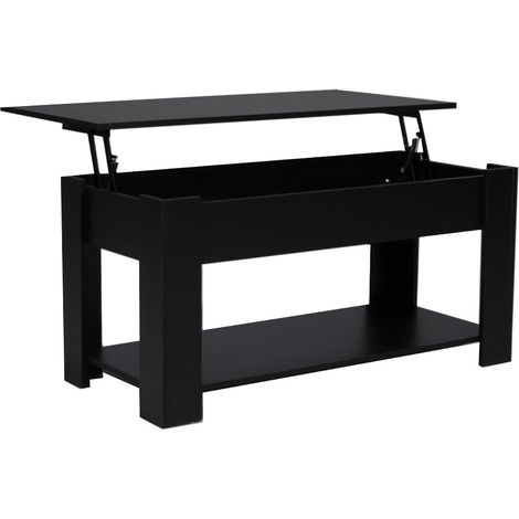 Couchtisch Klapptisch UTAH 100x50cm / Schwarz/ 104x49x50 cm