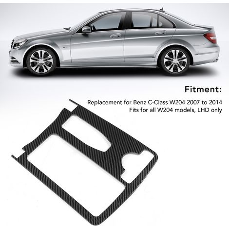 Cubierta de fibra de carbono para la consola central del Mercedes-Benz Clase C W204 2007-2014, conforme a la pieza original 2046800307. (1/5)