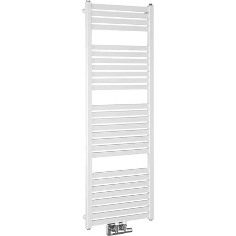 Aqualine Toalleros eléctricos - Toallero eléctrico Tondi, 450x1330 cm, conexión en el centro, blanco DT470T