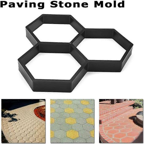 Moule à pavés réutilisable pour allée et jardin, en béton, pour dalles et briques. (1/2)