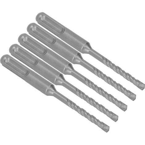 Foret burin 5 pièces carbure pour béton, foret spiral 2 goujures, pointe de 5 mm pour brique et pierre, diamètre ouvert 110 mm, perforateur impact, outils de maçonnerie (1/5)