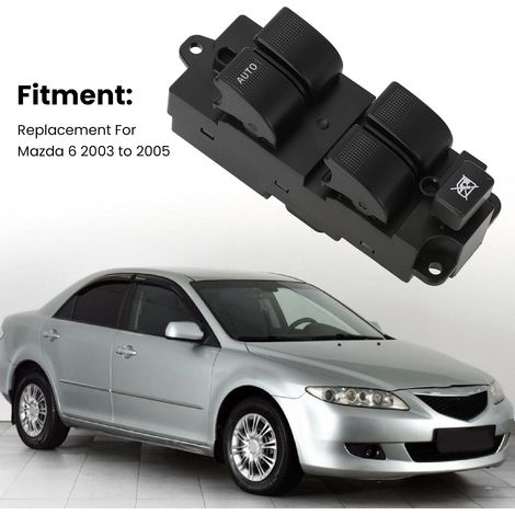 Interruptor principal de elevalunas eléctrico BL4E 66 350AL2 compatible con Mazda 6 2003-2005 (1/5)