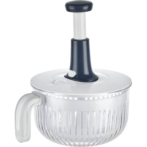 Essoreuse à salade polyvalente et bol mélangeur – Sèche-salade de 3 l avec système de pompe – Insert mélangeur pour ayran et vinaigrettes – Antidérapant et verrouillable VP-150 (1/5)