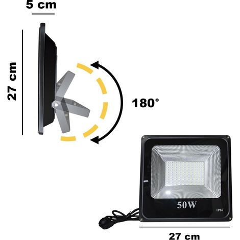 Phare extérieur led mur lumière 50W étanche 115837 IP66 6500K lumière froide