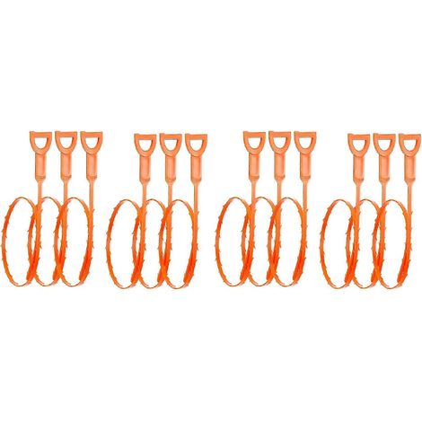 Lot de 12 nettoyeur Hair Remover Drain Clog Remover outil maison cuisine et Toilet tuyau nettoyeur Sink Hair nettoyeur (1/5)