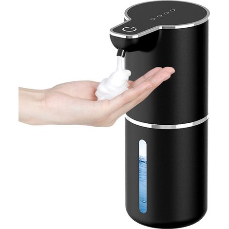 Dispenser di sapone automatico da 350 ml, pompa per sapone ricaricabile tramite USB con sensore di movimento a infrarossi, dispenser automatico di schiuma, tecnologia a infrarossi per la schiuma (1/5)