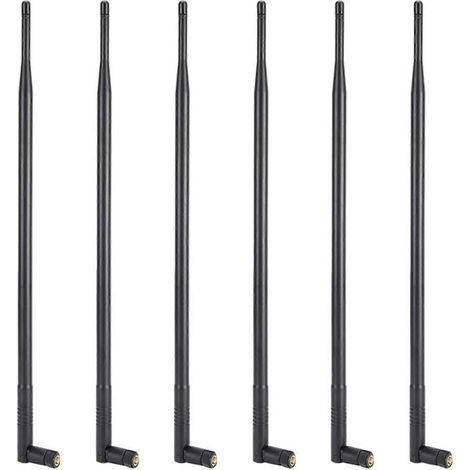 6x 12DBI WLAN-Antenne, 2,4G/5G Dualband-WLAN-Antenne mit hoher Verstärkung und großer Reichweite mit RP-SMA-Anschluss für drahtlose Netzwerke (1/5)