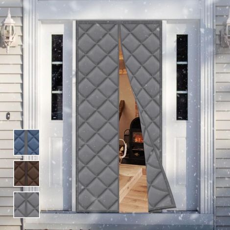 Rideau thermique magnétique pour porte 80 x 200 cm – Installation adhésive sans perçage – Étanchéité optimale – Insonorisé et isolant (1/5)