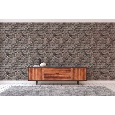 A.S. Creation Bricks & Stones 388143 Vliestapete Steinoptik 0.53 x 10.05 m Grau Wohnzimmer Schlafzimmer Flur Küche Esszimmer Badezimmer Bad Arbeitszimmer Büro Diele (1/5)