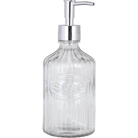Distributeur de savon en verre transparent-AquaForge