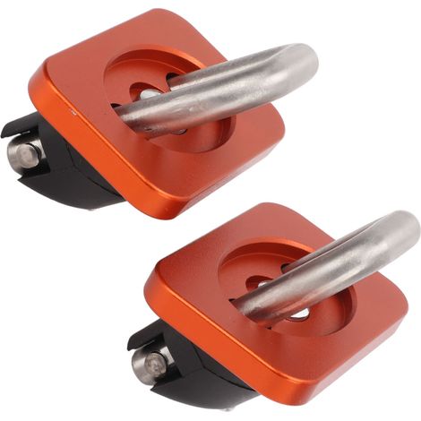 Ancrages de benne 35° en acier inoxydable, remplacement pour anneau de remorquage rétractable, fixations de plateau robustes, kit de 4, usage camion. (1/5)