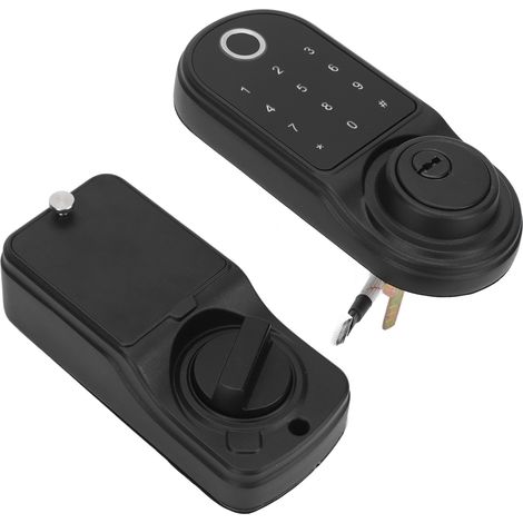 Serrure intelligente à pêne dormant avec lecteur d'empreintes digitales et mot de passe, écran tactile pour l'application TUYA, pour portes de maison ou d'hôtel de 40 à 55 mm
