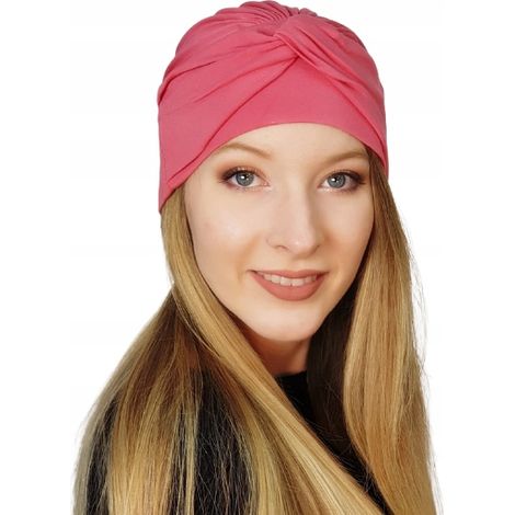Turbante intrecciato Sara Bm-103, pronto da indossare anche dopo la chemioterapia. (1/5)