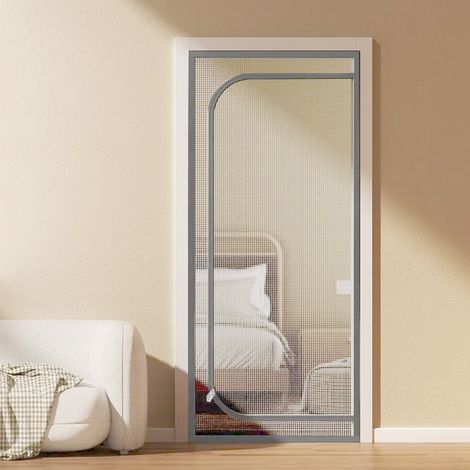 Chatière de balcon, maille résistante aux animaux, porte de sécurité, 80 x 200 cm, noire (1/5)