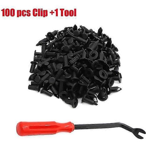 100 Stück 8 mm Kotflügel-Befestigungsclips für ATVs mit Werkzeug für Honda, Suzuki, Kawasaki, Polaris Sportsman, Ranger, RZR 7661855--