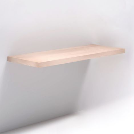 Mensolone in laminato sospeso per lavabi da appoggio arredo bagno made in italy finitura- frassino tranché - misure l123xp50xh5 cm - confezione 1 (1/3)