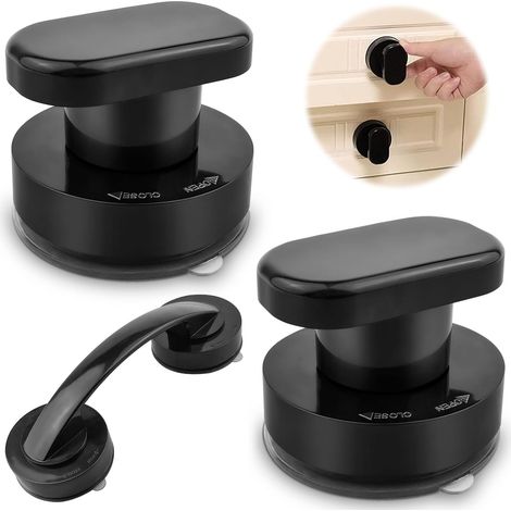 3 Pcs Poignée Ventouse Ensemble, Poignet Ventouse Baie Vitrée (1/5)
