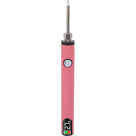 Kit de stylo à brûler le fil rechargeable pour la création de bijoux, le perlage, le travail du cuir, la couture, le tissage et l'enfilage. Affichage numérique portable rose. (1/5)