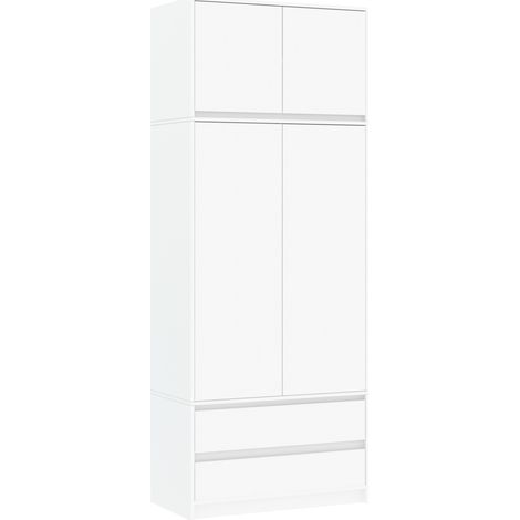 Schrank mit Aufsatz für den Flur, weiß, 90 x 234 cm - NEU (1/5)